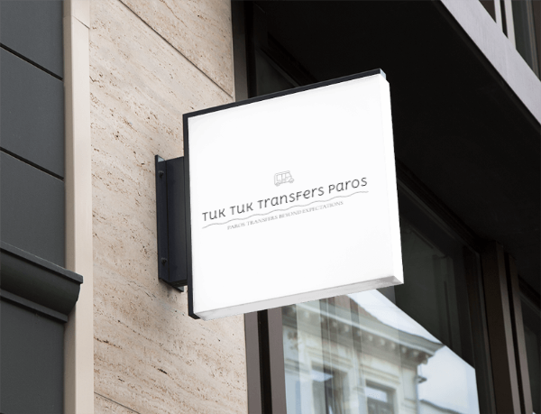 Tuk Tuk Transfer Paros Office sign